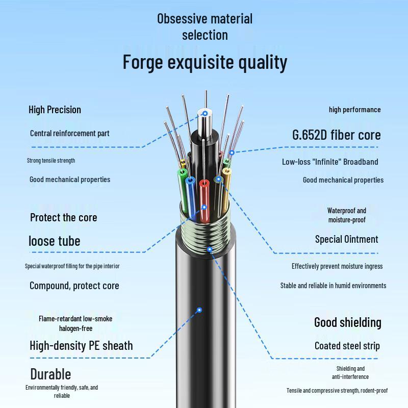 Boyang Armored Single-Mode Outdoor Fiber Optic Cable