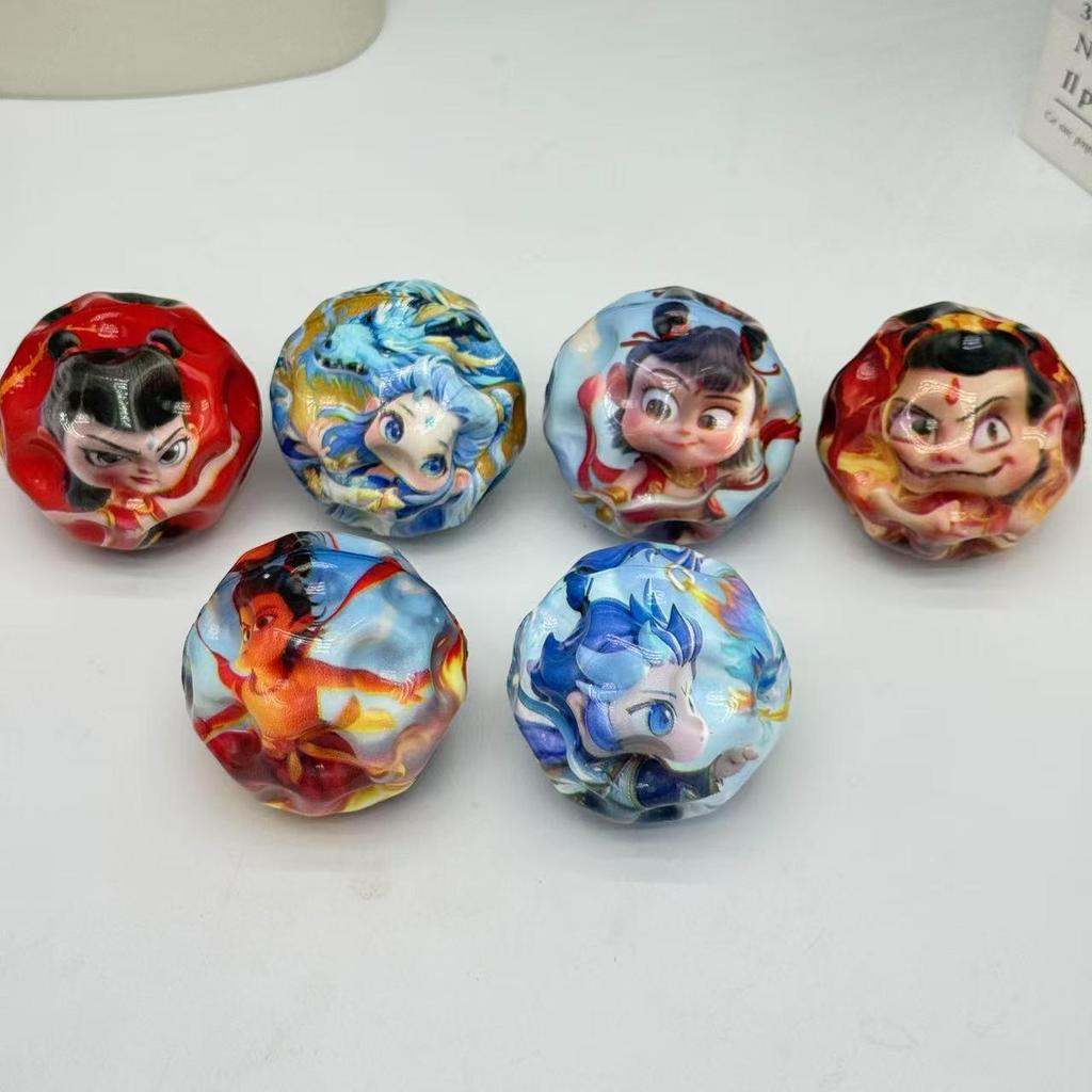 7cm High-Rebound PU Bouncy Ball - Coral Moon Rubber Wrist Toy, Hot Seller