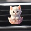 2D Acrylic Car Air Conditioning Vents Aromatherapy Cute Cat Animal Clip Air Outlet Freshener Auto Interior Accessories
