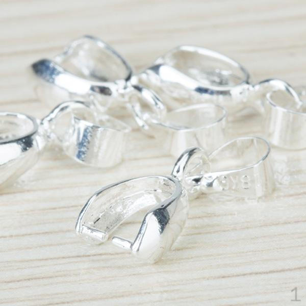 

20 Pcs Silver Pendant Bail Connector DIY Findings 16mm