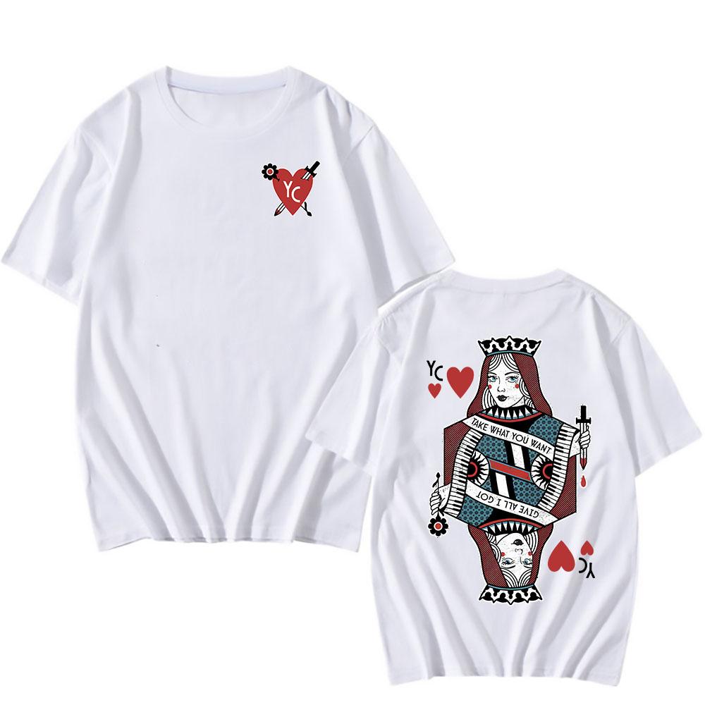 

Queen of Hearts T-Shirt YELLOWCARD Rock Band Heavy Mental Tshirts Streetwear Hip Hop Unisex Cotton Short Sleeve T Shirt Top XXL