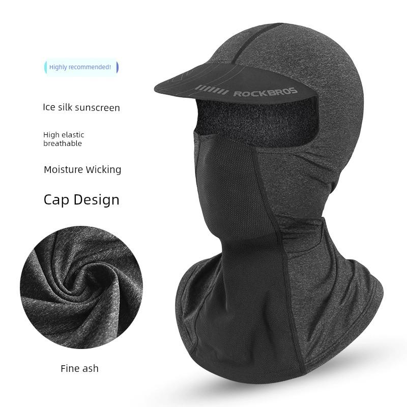 Rockbros Ice Silk Sun Protection Mask Full Face Summer Headgear Men's Outdoor Cycling Fixture Bicycle Fishing Scarf