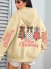 Colorful Bow Tree Print Women's Christmas Hoodie Sweatshirt