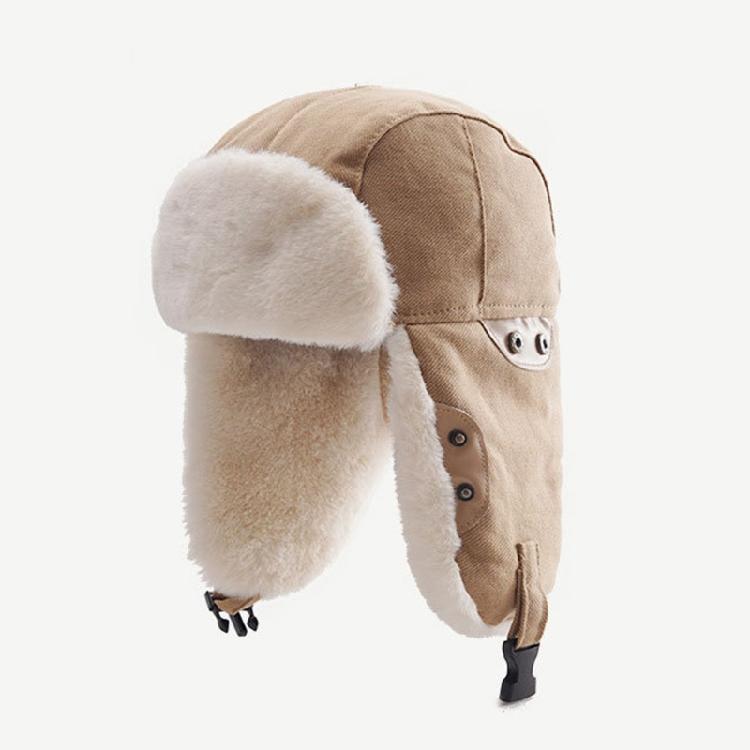 Winter Bomber Cap Plush Hat Lovers Outdoor Climbing Hat Windproof Padded Earmuff