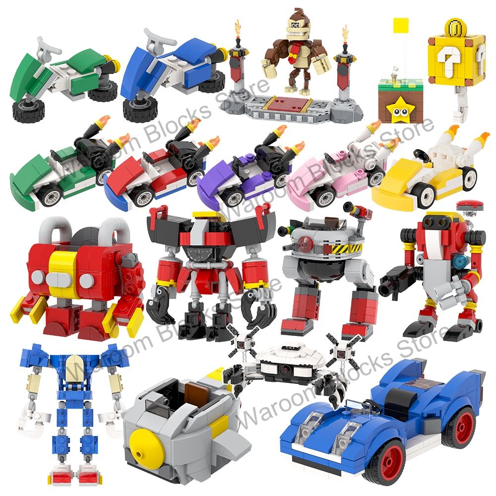 MOOXI MOC Mecha Car Motorcycle Bricks Vehicle Game Anime Compatible Figures Building Blocks Adult Toys For Children Friends Gift