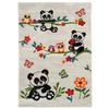 Kids Rug Woolly Touch Printed Little Pandas White 100x150