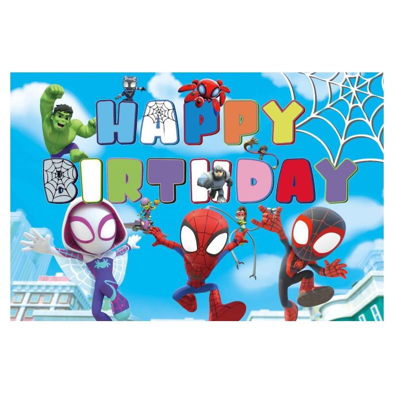 Sada dekorací na párty Spider-Man Úžasní přátelé Potřeby k narozeninám