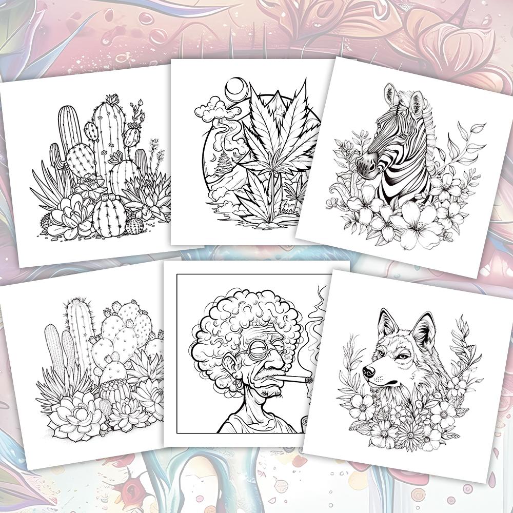 1pc,Adult coloring book,30 sheets different patterns 8.3x8.3''100gsm,is a Valentine's Day Easter holiday gift