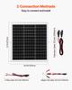 VEVOR 20W 12V Solar Panel Battery Charger, Solar Battery Trickle Charger Maintainer with Intelligent MPPT Controller & Adjustable Mount Bracket