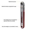 1pc Mini Ratchet Wrench 1/4"(6.35mm) Hexagon Torx Bidirectional Control for Single/Double Head Screwdriver Drill Bits Tool