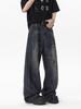 Cleanfit dirty washed jeans men's spring and autumn new American retro loose straight casual pants