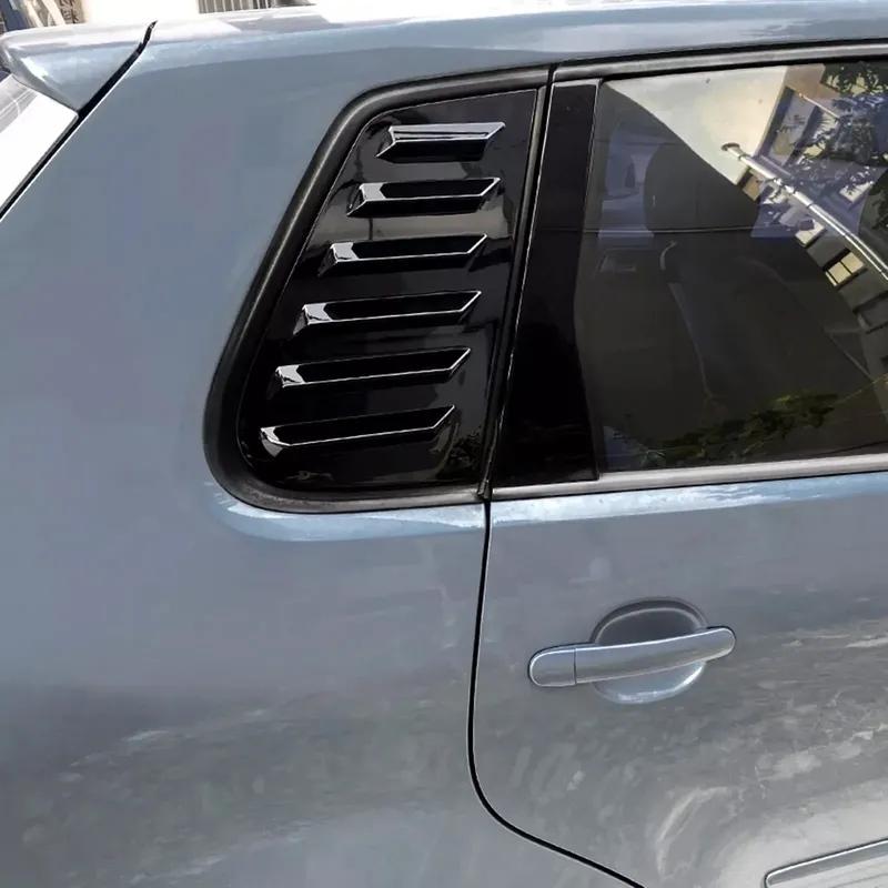 Für Volkswagen VW Polo 5-Türer Schrägheck MK4 9N 2002-2008 Auto Heckklappen-Lüftungsgitter Seitenjalousie Abdeckung Zierleiste Aufkleber Lüftungsschaufel ABS