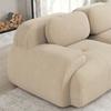 4-Seater Sofa Soft Corduroy, Frameless, 32D High-Elastic Padding, Pet-Friendly, Vacuum-Packed, Combinable, No Assembly for Bedroom and Office, Beige