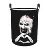 Custom T-Terrifiers Laundry Basket Collapsible Halloween Horror Movie Clothing Hamper Toys Organizer Storage Bins