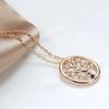 Rose Gold Color Lucky Tree Pendant Necklace For Women Fashion Natural Zircon Pendant Daily Fine Vintage Jewelry