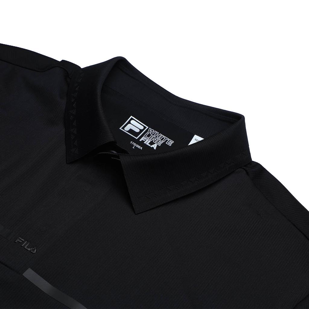 FILA 2023 New Knit Short Sleeve Polo Shirt Men tops Black F11M327116FBK