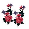 2 Pcs Beautiful Flower Iron On Patches Sewing Patches Floral Embroidered Patches