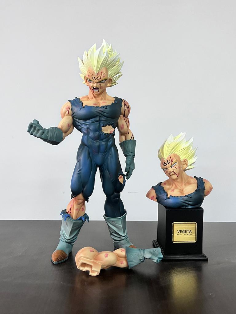 In stock: Vf Statue, Z Vegeta Figure, Replaceable Head Sculpture, Majin Vegeta Articulated Figure, 28cm/11.02 inches