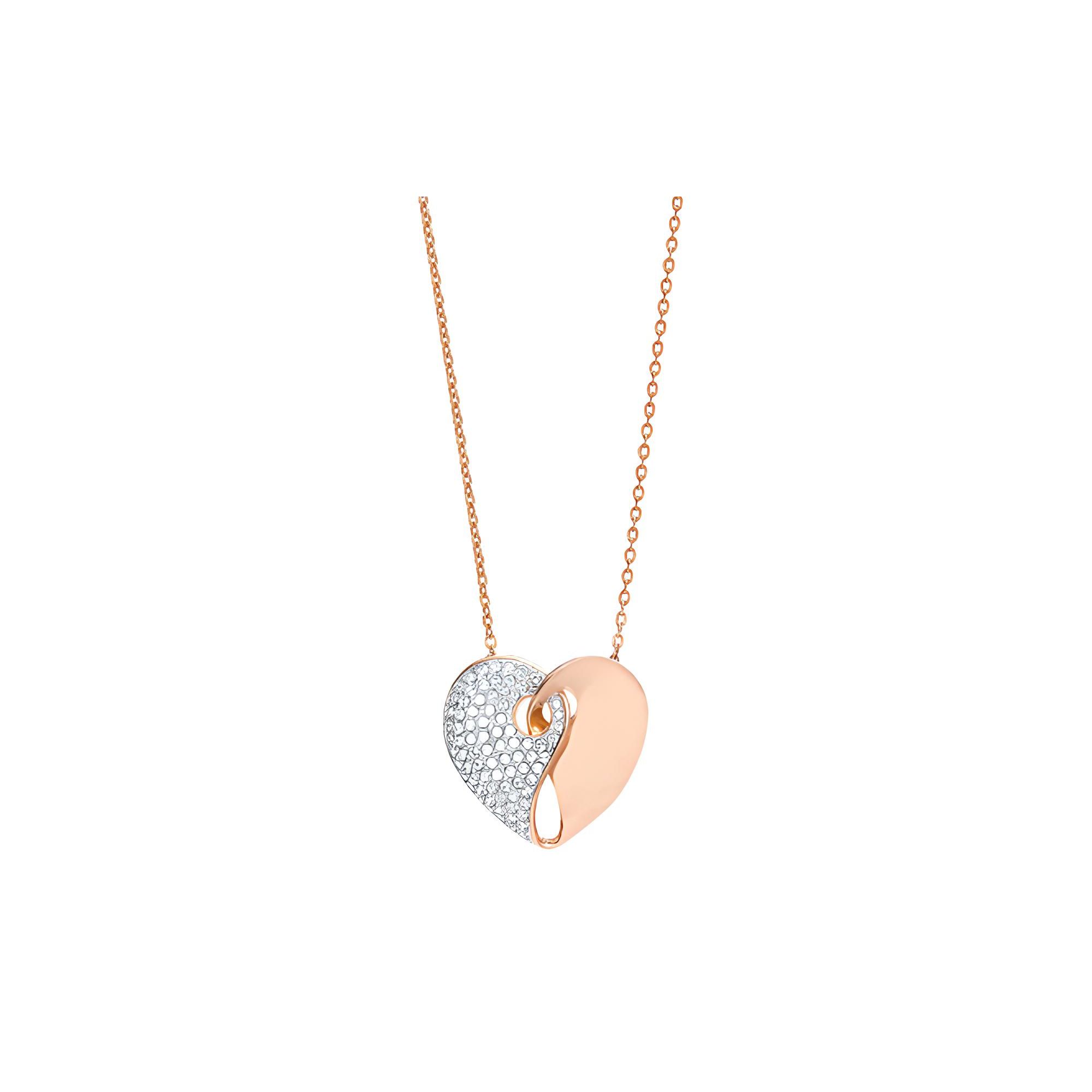Swarovski Guardian Heart To Heart Luxury Crystal Choker Necklace Women necklace 5272253 Rose Gold,F