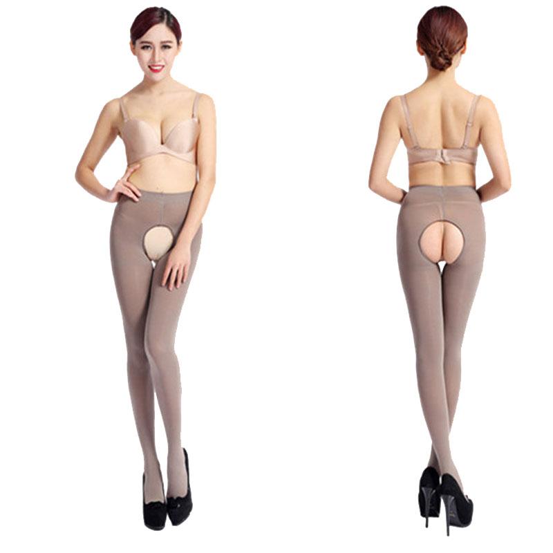 

Sumodx Women 12 Velvet Crotchless Sexy Tights Spring Autumn Open Crotch Pantyhose Female Stretchy Slim Skinny Erotic Lingerie One Size