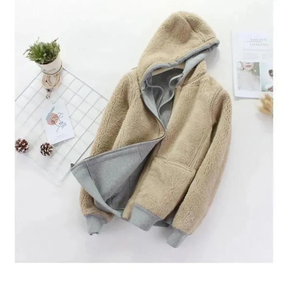 Damen Herbst- und Winter-Sportanzug mit Plus-Samt-Verdickung, Damen Locker und Schlank, Lässig, Zweiteilig, Westlicher Stil
