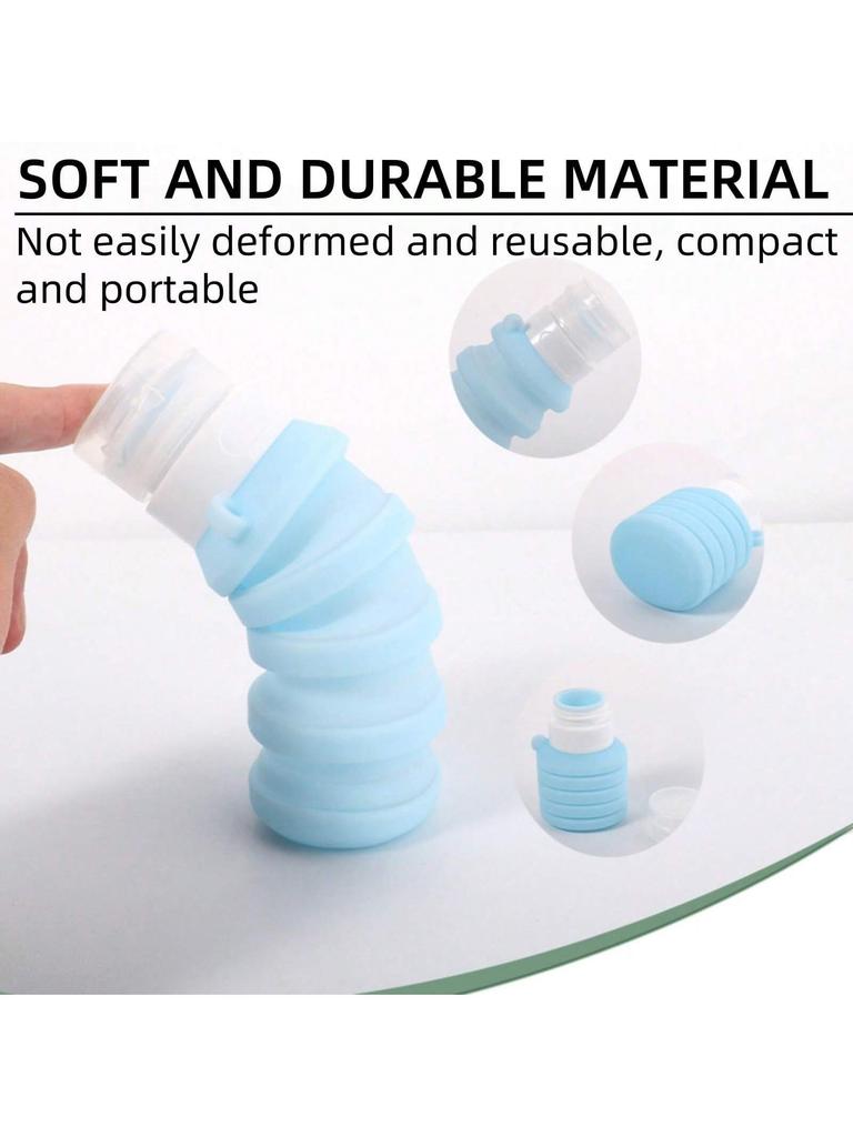 Travel Toiletry Bottles, BPA Free Leak Proof Squeezable Silicone Travel Size Containers, Travel Accessories