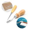 18Pcs Leather Sewing Tools Craft DIY Hand Stitching Kit with Groover Awl Waxed Thimble