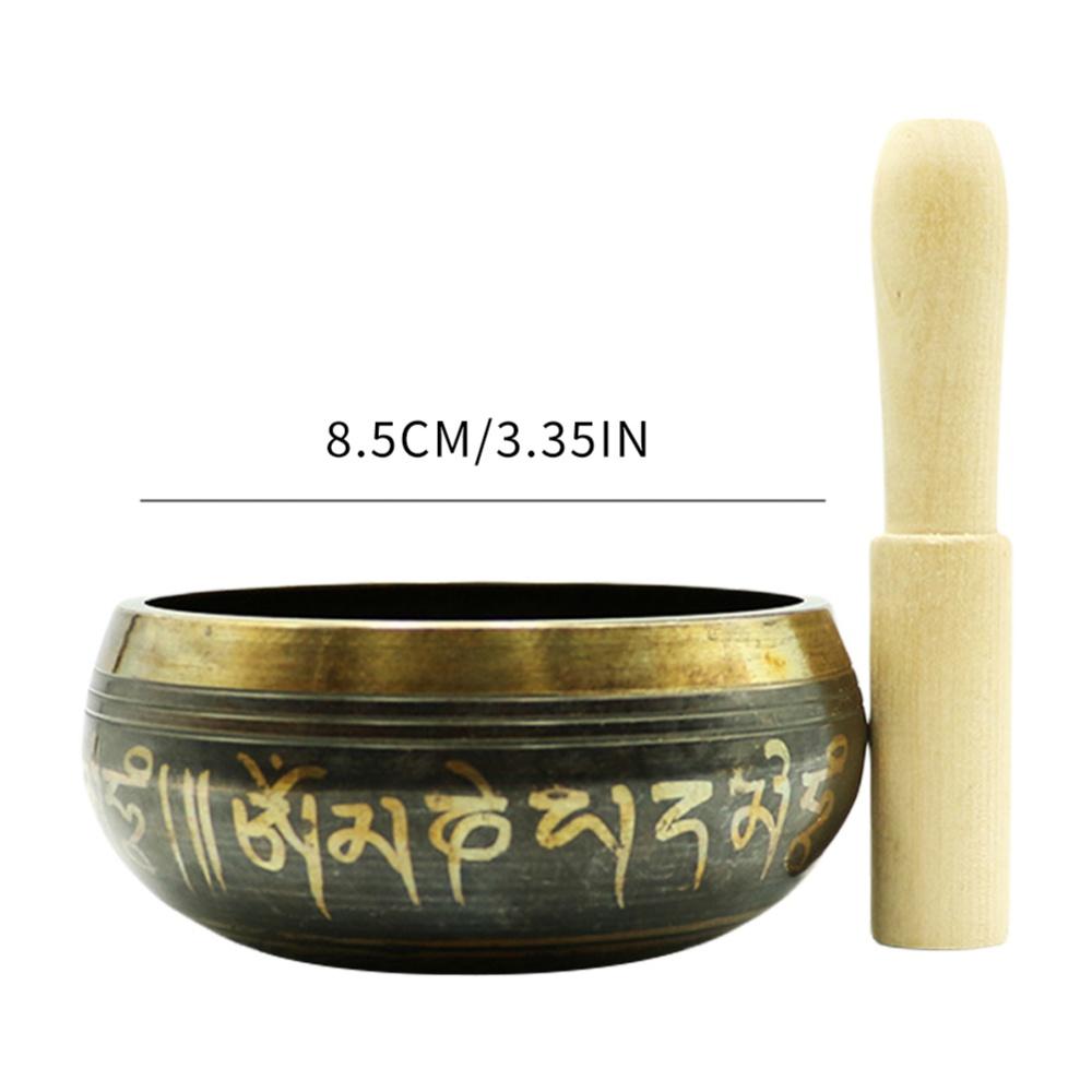 Tibetan Singing Bowl Set Nepal Handmade Meditation Sound Bowl Unique Gift Helpful for Meditation Yoga Stress Relief Prayer