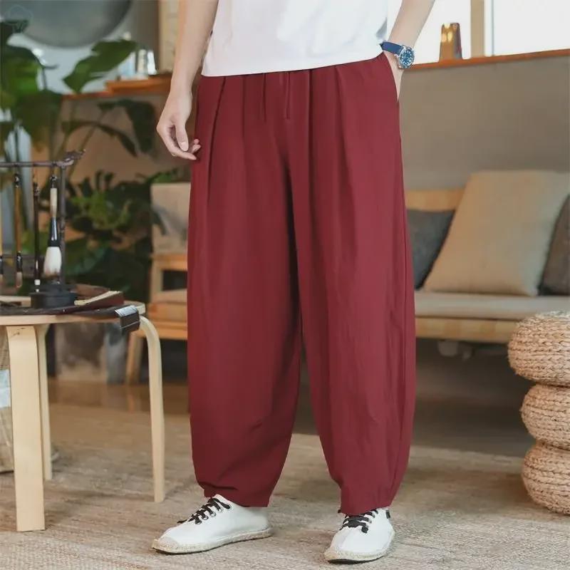 Pánské volně ložené bavlněné povlečení s širokými nohavicemi - kolekce jaro/léto.