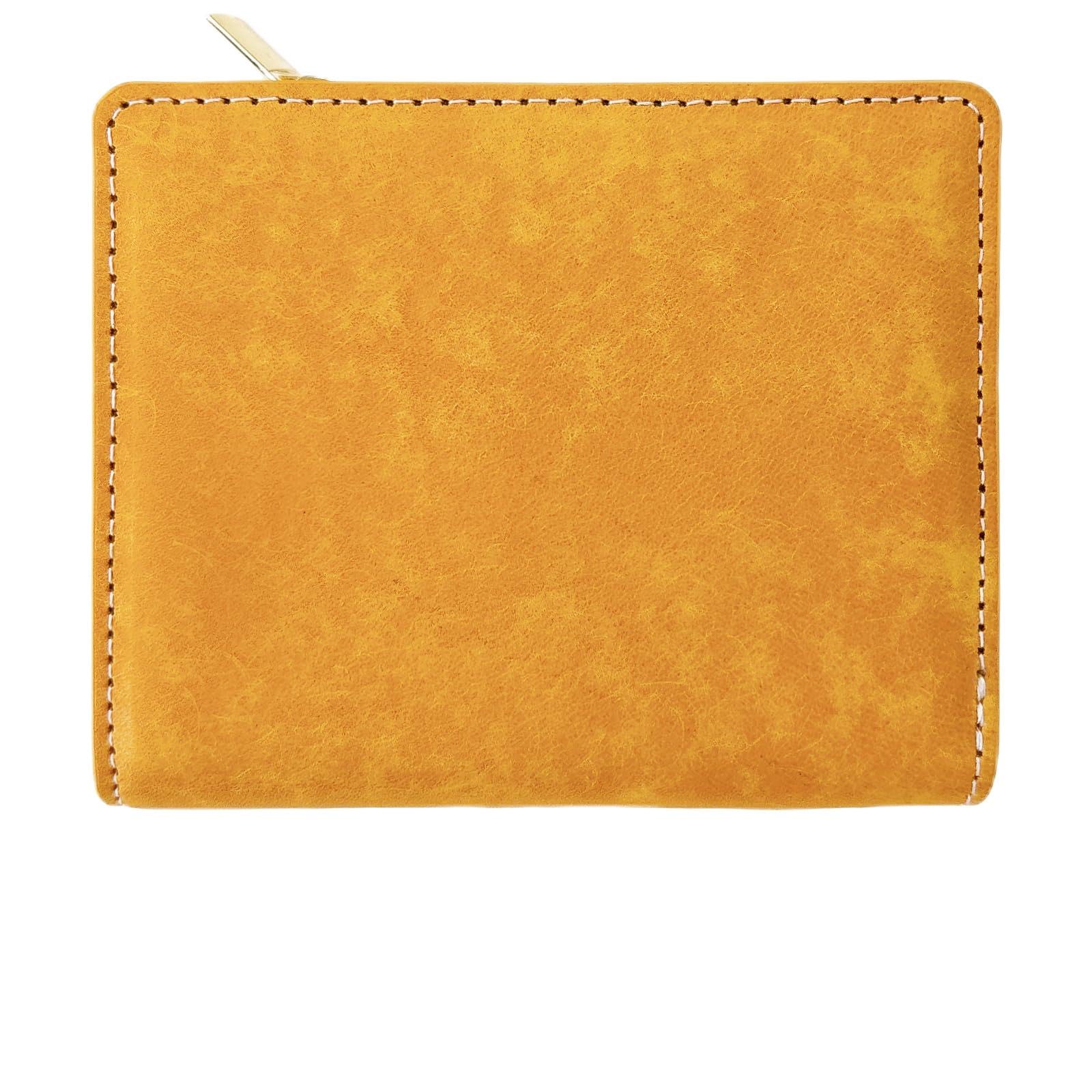 

Trendy Yamagishi Leatheria L-Shaped Zipper Bifold Wallet, Genuine Cowhide Leather, Women s, WM-D4-02, Yellow