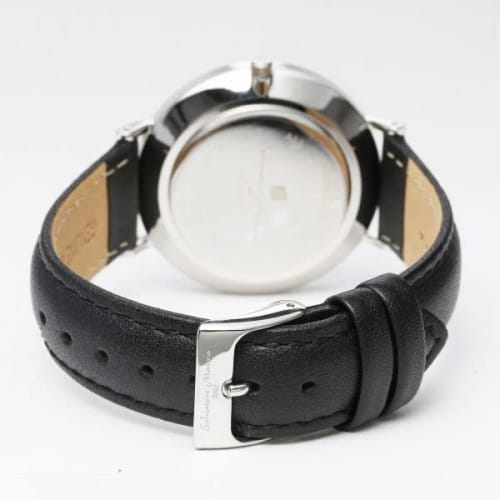 Authentic Salvatore Marra Wristwatch SM22102-SSWH, Water Resistant, Date and Day Display, Leather Strap, SSWH