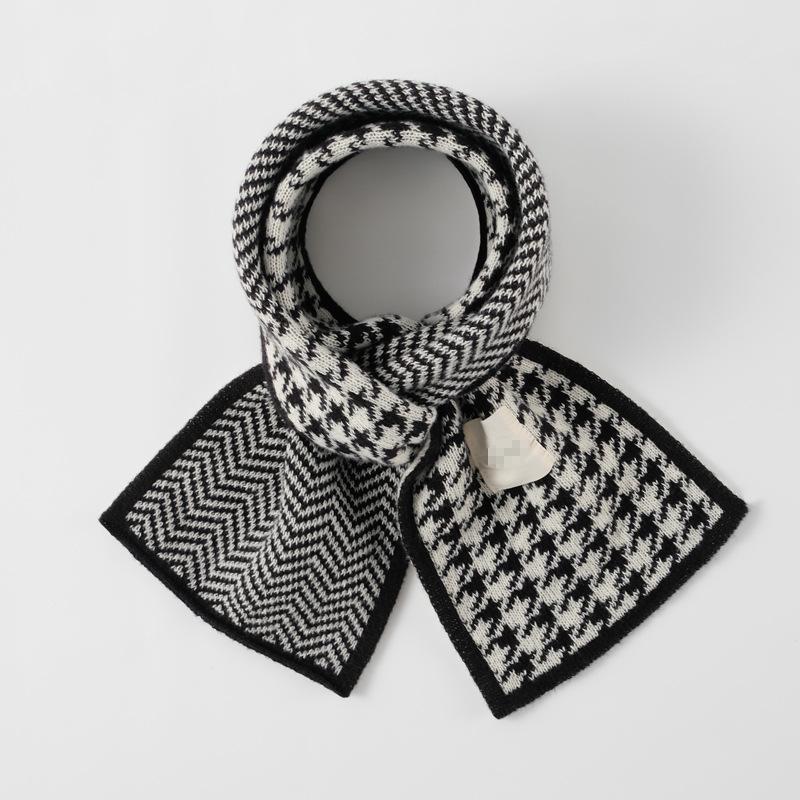 Qiandongge scarf season girl winter advanced sense versatile thickened plaid student warm scarf