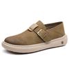 Fashion 2025 Spring Autumn Cow Leather Shoes for Men Solid Color Buckle Designer Fashion Casual Shoes Male Soft Sole Board Shoes Man