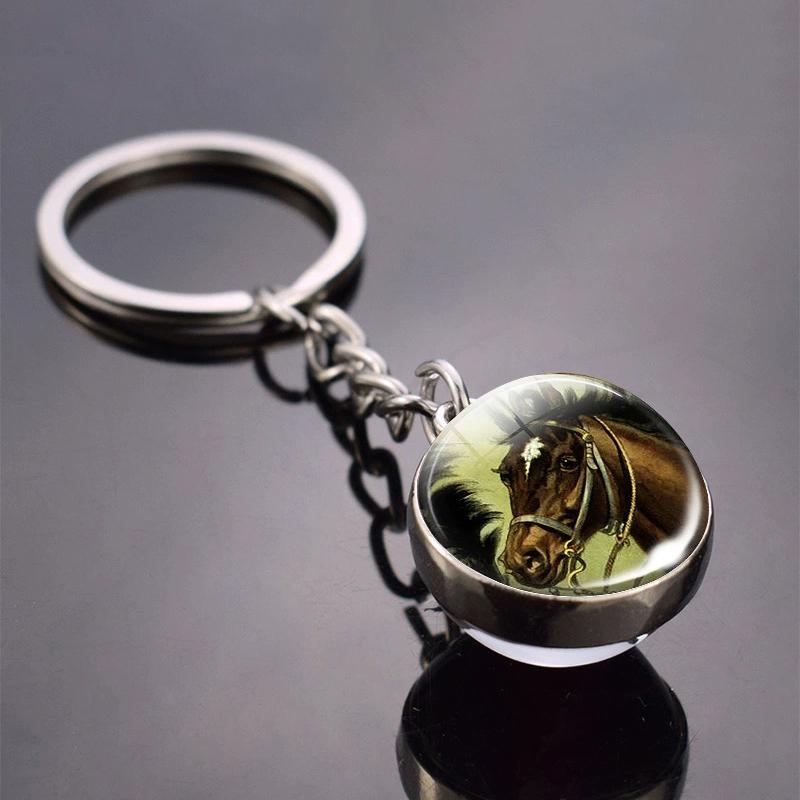 Glow In The Dark Horse Pendant Glowing Horse Stuff Luminous Horses Glass Ball Pendant Crazy Horse Lovers Gifts