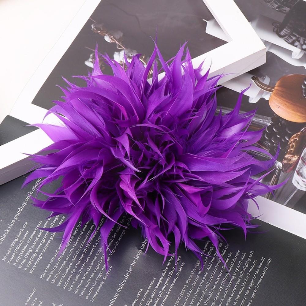 

Vintage 18-20cm Large Feather Flower Feather DIY Artificial Flower Brooch Handmade Feather Brooch Accessories Anniversary