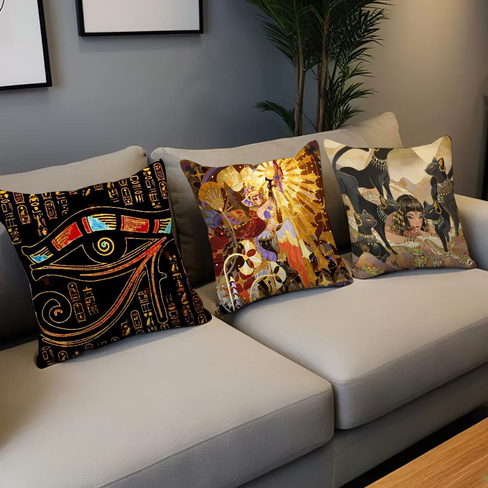Design Ancient E-Egyptian art Comfortable soft Pillow Case for Sofa Living Room Home office Decor and Protective Covers