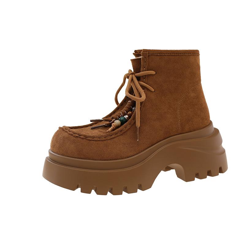 Fashion versatile platform Martin boots women's autumn and winter new outer wear lace-up casual shoes