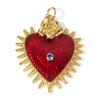 1 Stück Klassische Rote Religiöse Herz-Anhänger Für Schmuckherstellung Goldfarbe Ex Voto Anhänger Klare Kubische Zirkonia Halskette DIY