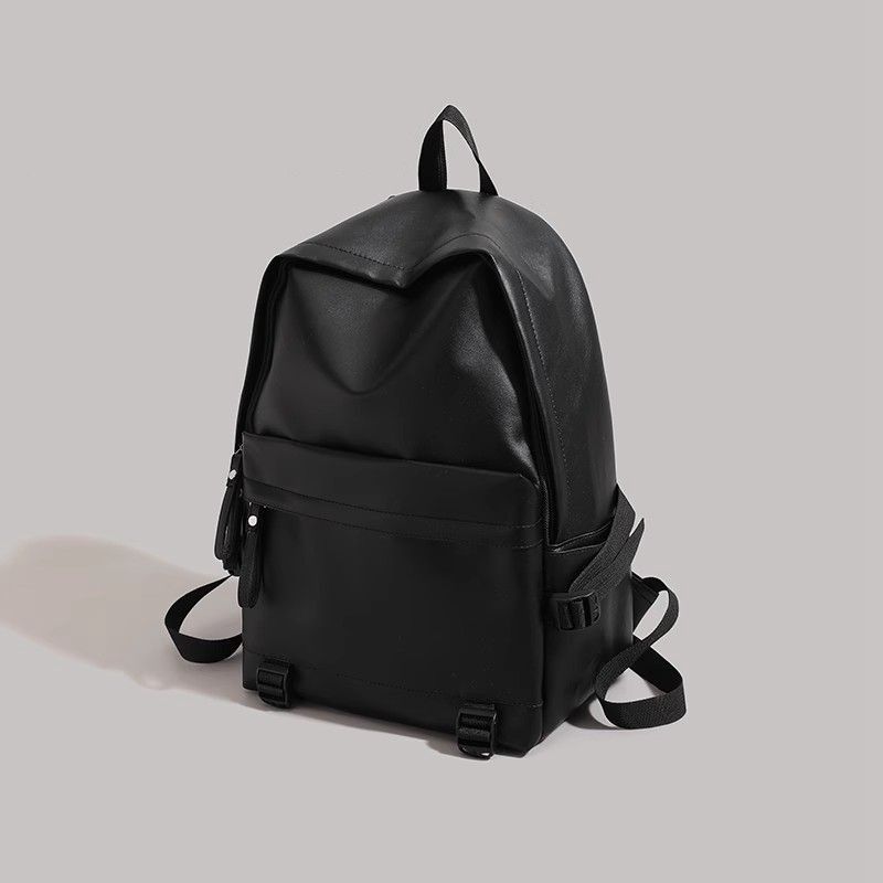 Schoolbag1011 New Pu Soft Leather Waterproof Schoolbag Female College Student Simple Computer Backpack Girls White Leather Backpack