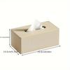 Nordic Style PU Leather Tissue Box High Quality Leather Napkin Holder Stripe Design Holiday Gifts for Families and Offices