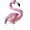 Bird Sculpture Flamingo Resin Statue Figure Garden Figurine with Metal Stand for Indoor Outdoor