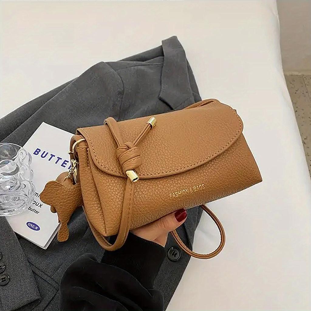 Vintage PU Crossbody Bag Retro Fashion Shoulder Bag Women'S Casual Trendy Handbag & Purse