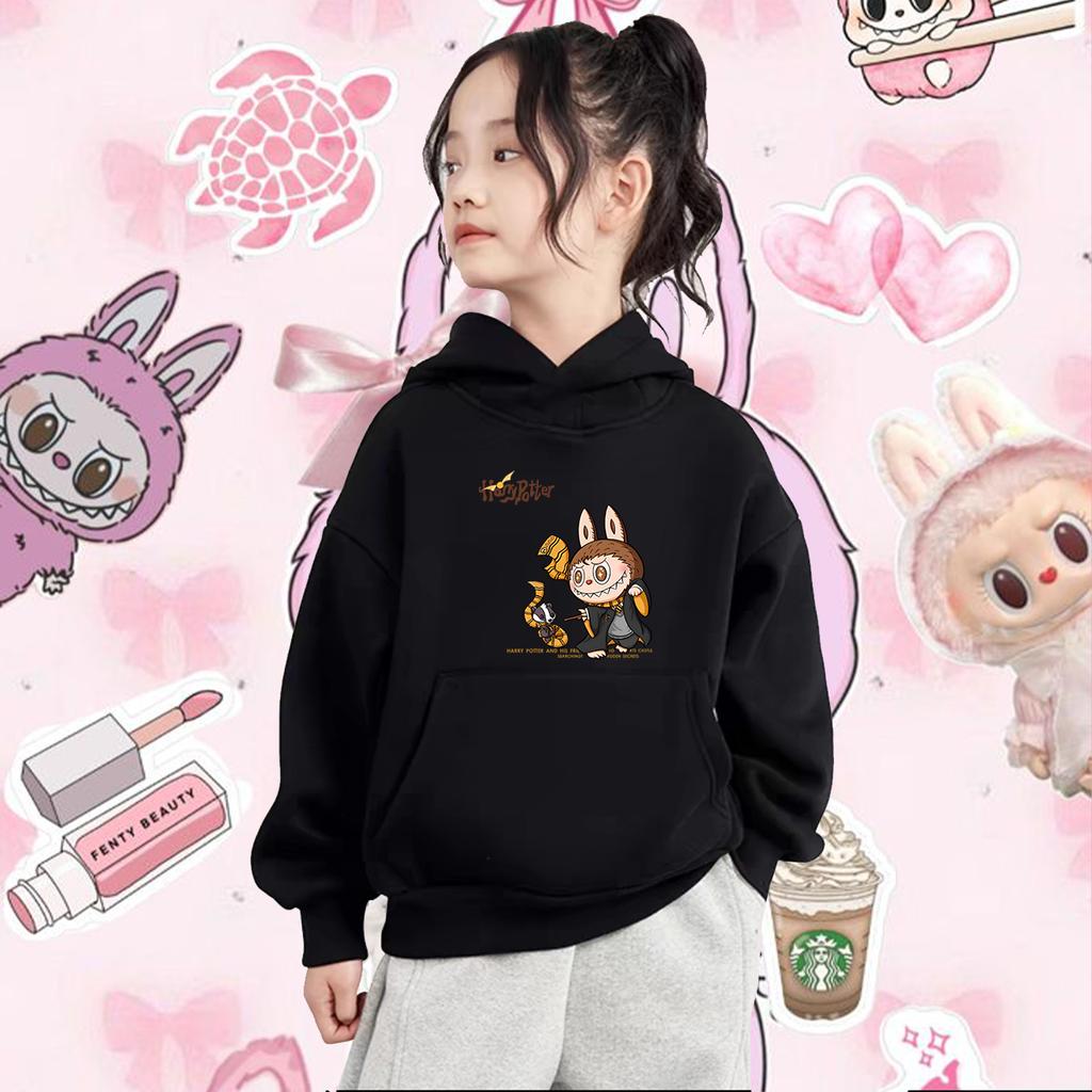 Children's Hoodie New Trendy Labubu Children's Cute Cartoon Casual Daily Hoodie 100-160cm Boys Girls