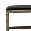 15 Piece Garden Dining Set with Cushions Gray Poly Rattan