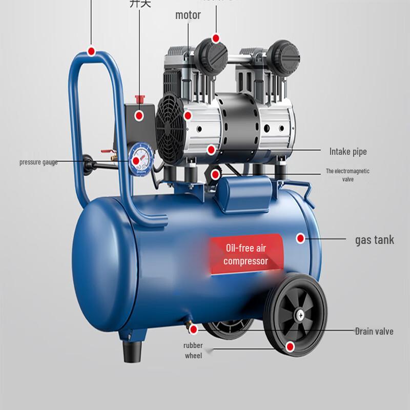 Tangxiang Mini DC Oil-Free Silent Air Compressor CN plug (adapter included)