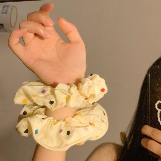 Haargummi Punktmuster Große Größe Haarseil Nichtklebend Dutt Halboffene Frisuren Pferdeschwanzhalter Haarschmuck