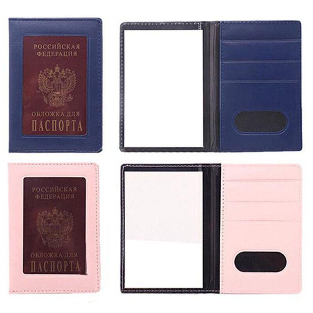 Transparent Window ID Card Ticket Holder PU Leather Business Credit Card Case