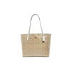 City 33 Monogram Kunstleder Tragetasche Damen Tragetaschen Weiß Milchtee Khaki 5696-IMDQC