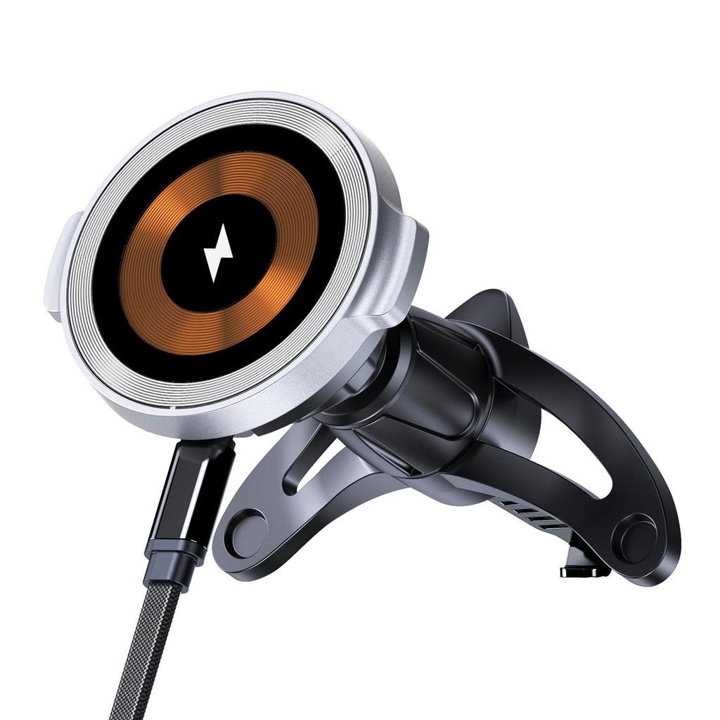 MagSafe Wireless Car Charger & Phone Holder with Magnetic Bracket for Fast Charging