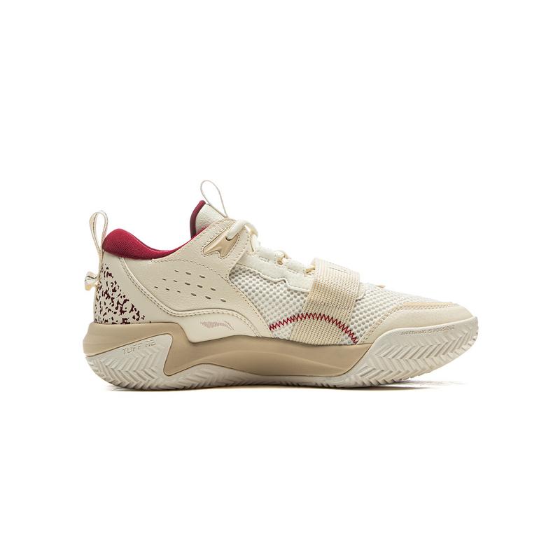 Li Ning Kids Burst Team Synthetic Leather Fashion Sports Simple Non-Slip Wear-Resistant Rebound Basketball Shoes Men Sneaker YKBV016-3